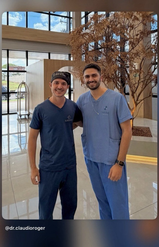 Cláudio Roger e Dr. Guilherme Sella no Saine Health Complex, setembro de 2026