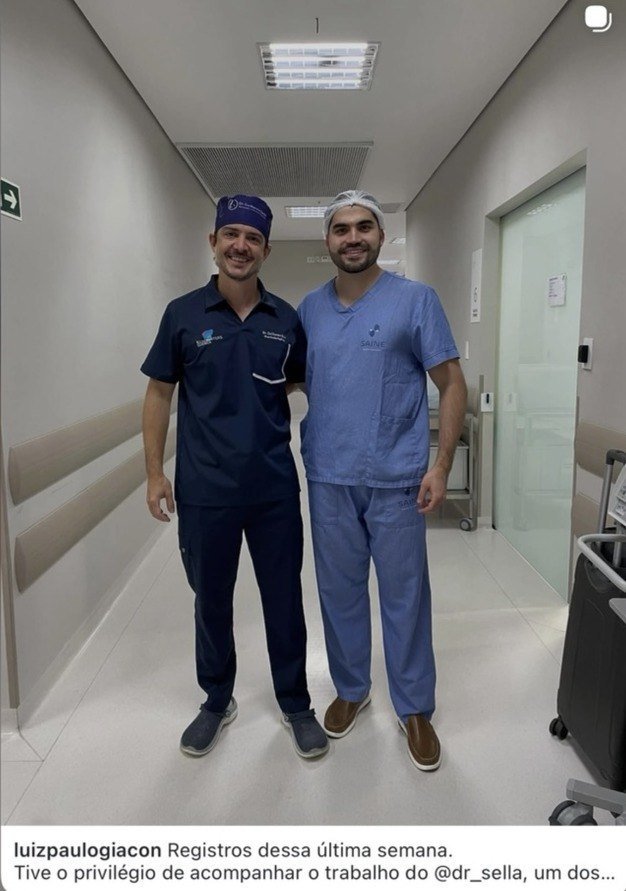 Luiz Paulo Giacon e Dr. Guilherme Sella no Saine Health Complex, janeiro de 2026